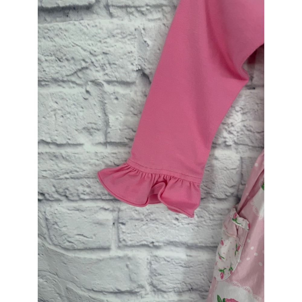 Eleanor Rose Sweet Love Rhonda Dress Girls Pink Floral Print Ruffles Size 5-6 - Picture 4 of 8